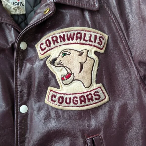 Cornwallis Cougars Hockey Jacket (Royal Canadian Navy) *Vintage* - Picture 2 of 9